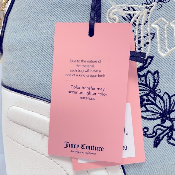NWT Juicy Couture Denim Heritage Satchel - Picture 9 of 10